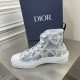 Dior Men's B23 High-top Sneakers In Canvas with Newspaper Print