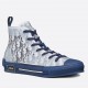 Dior Men's B23 High-top Sneakers In Blue Oblique Canvas