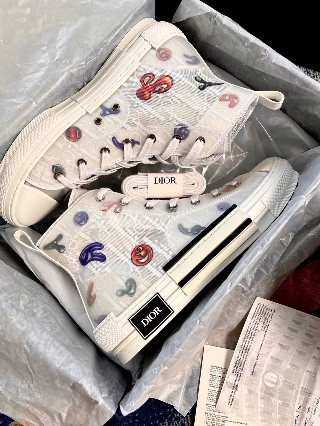 Dior Men's B23 High-top Sneakers with Kenny Scharf Motif