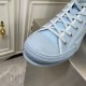 Dior Men's B23 High-top Sneakers In Ligth Blue Oblique Canvas