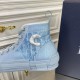 Dior Men's B23 High-top Sneakers In Ligth Blue Oblique Canvas