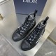 Dior Men's B23 High-top Sneakers In Black Oblique Canvas