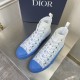 Dior Men's B23 High-top Sneakers In Gradient Blue Oblique Canvas