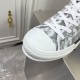 Dior Men's B23 High-top Sneakers In White and Black Oblique Canvas