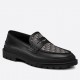 Dior Men's Explorer Loafers In Black Leather With Oblique Jacquard