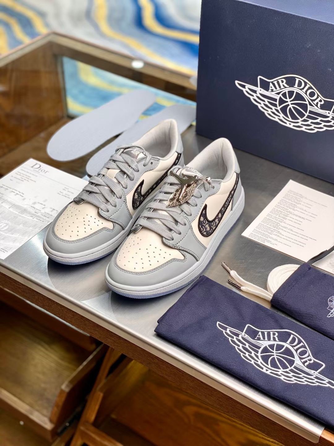 Dior x Nike Air Jordan 1 Low-top Sneakers