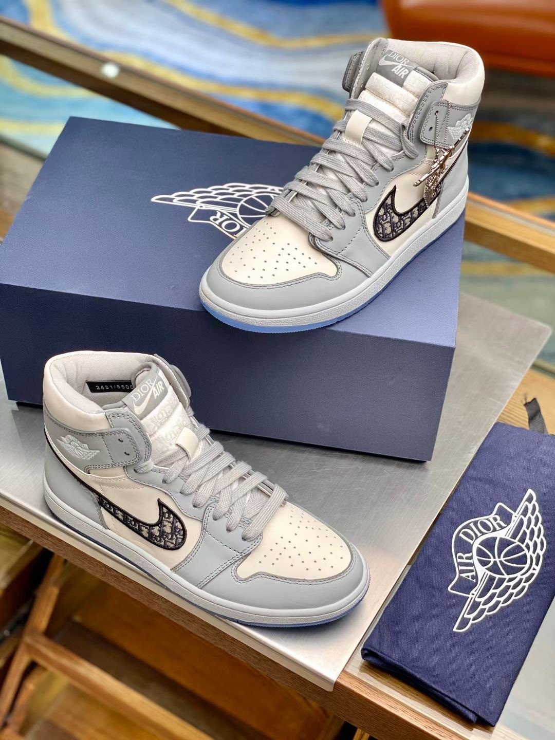 Dior x Nike Air Jordan 1 High-top Sneakers