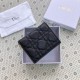 Dior Mini Lady Dior Wallet In Black Cannage Lambskin