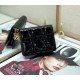 Dior Mini Lady Dior Wallet In Black Patent Calfskin