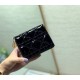 Dior Mini Lady Dior Wallet In Black Patent Calfskin