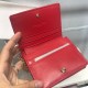 Dior Mini Lady Dior Wallet In Red Patent Calfskin