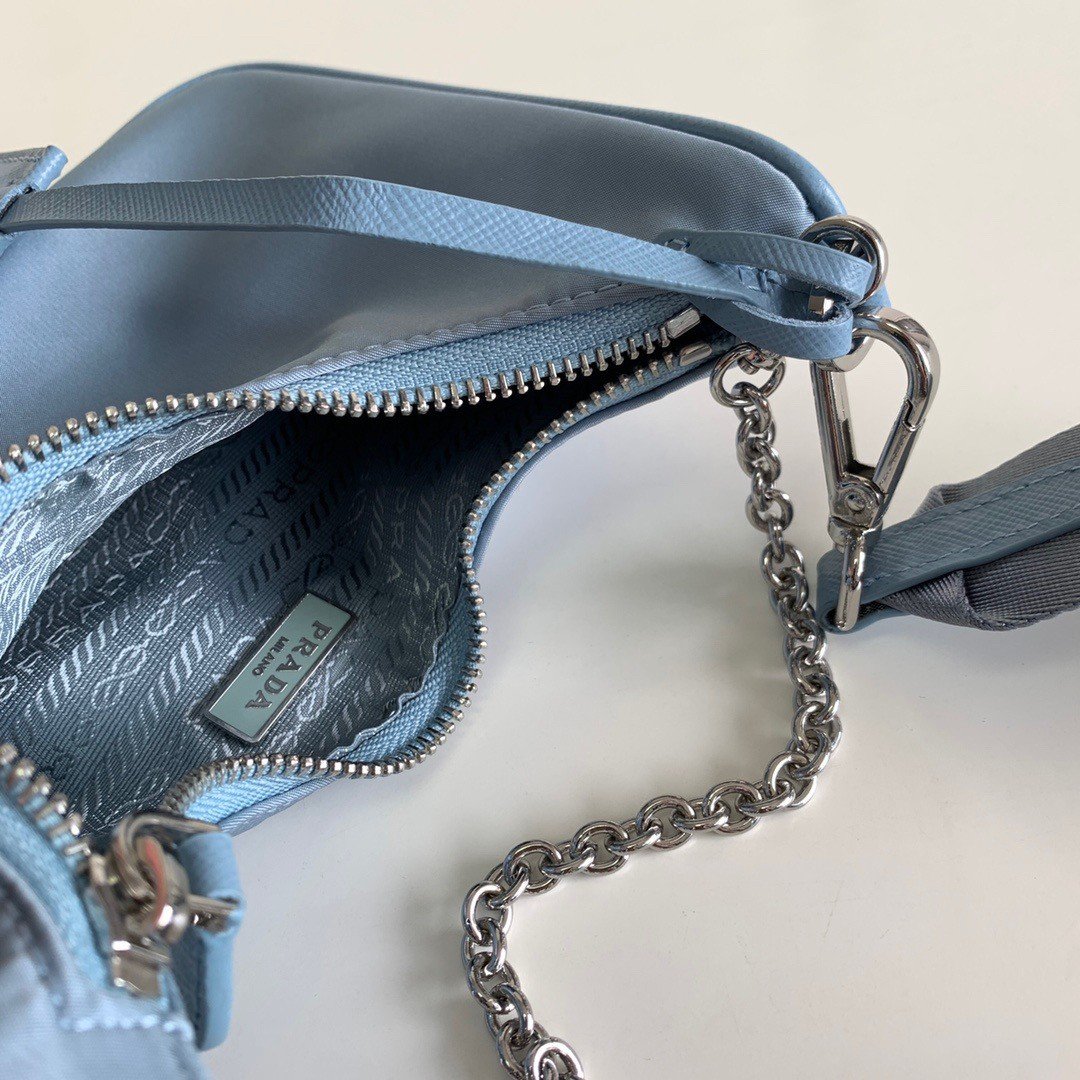 Prada Re-Edition 2005 Shoulder Bag In Blue Re-Nylon