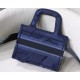 Dior Mini Book Tote Bag In Blue Camouflage Canvas