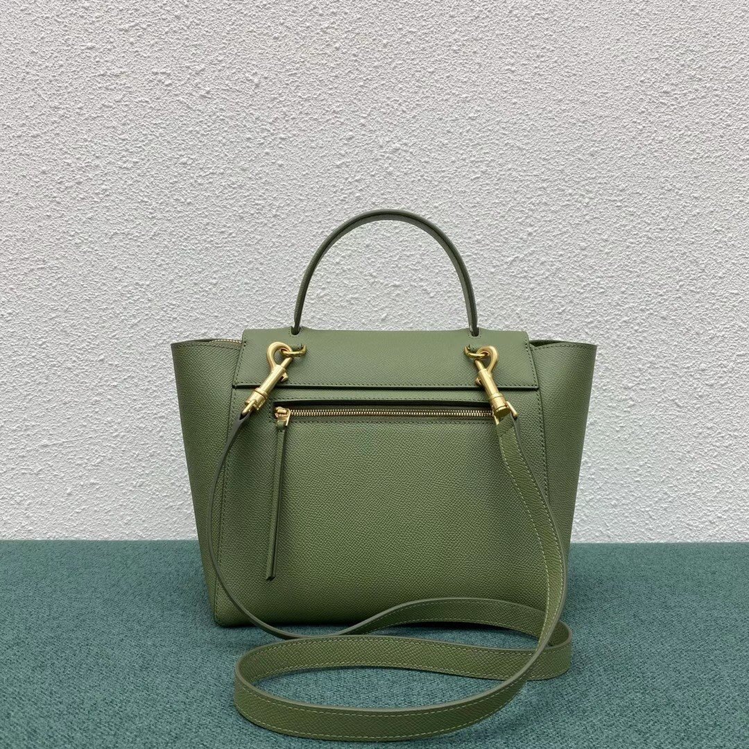 Celine Micro Belt Bag In Light Khaki Grained Calfskin