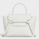 Celine Micro Belt Bag In White Grained Calfskin