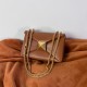 Valentino One Stud Chain Bag In Brown Nappa Leather