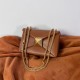 Valentino One Stud Chain Bag In Brown Nappa Leather