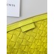 Bottega Veneta Turn Bag In Acid Kiwi Intrecciato Lambskin