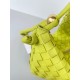 Bottega Veneta Turn Bag In Acid Kiwi Intrecciato Lambskin