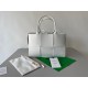 Bottega Veneta Arco Small Tote In White Grained Calfskin