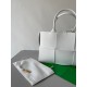 Bottega Veneta Arco Small Tote In White Grained Calfskin