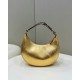 Fendi Fendigraphy Small Hobo Bag In Gold Metallic Leather