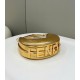 Fendi Fendigraphy Small Hobo Bag In Gold Metallic Leather