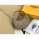 Fendi Fendigraphy Small Hobo Bag In Beige Suede Leather