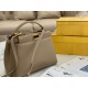 Fendi Peekaboo Mini Bag In Dove Grey Nappa Leather