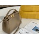 Fendi Peekaboo Mini Bag In Dove Grey Nappa Leather