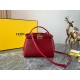 Fendi Peekaboo Mini Bag In Red Nappa Leather