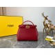 Fendi Peekaboo Mini Bag In Red Nappa Leather