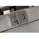 Fendi Peekaboo Mini Bag In Silver Metallic Lambskin