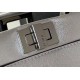 Fendi Peekaboo Mini Bag In Silver Metallic Lambskin