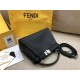 Fendi Peekaboo Mini Selleria Bag In Black Romano Leather