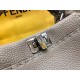 Fendi Peekaboo Mini Selleria Grey Bag with Python Leather Handle