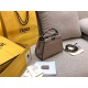 Fendi Peekaboo Mini Selleria Grey Bag with Python Leather Handle