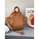 Loewe Mini Hammock Drawstring Bag In Brown Calfskin