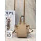 Loewe Mini Hammock Drawstring Bag In Sand Grained Leather