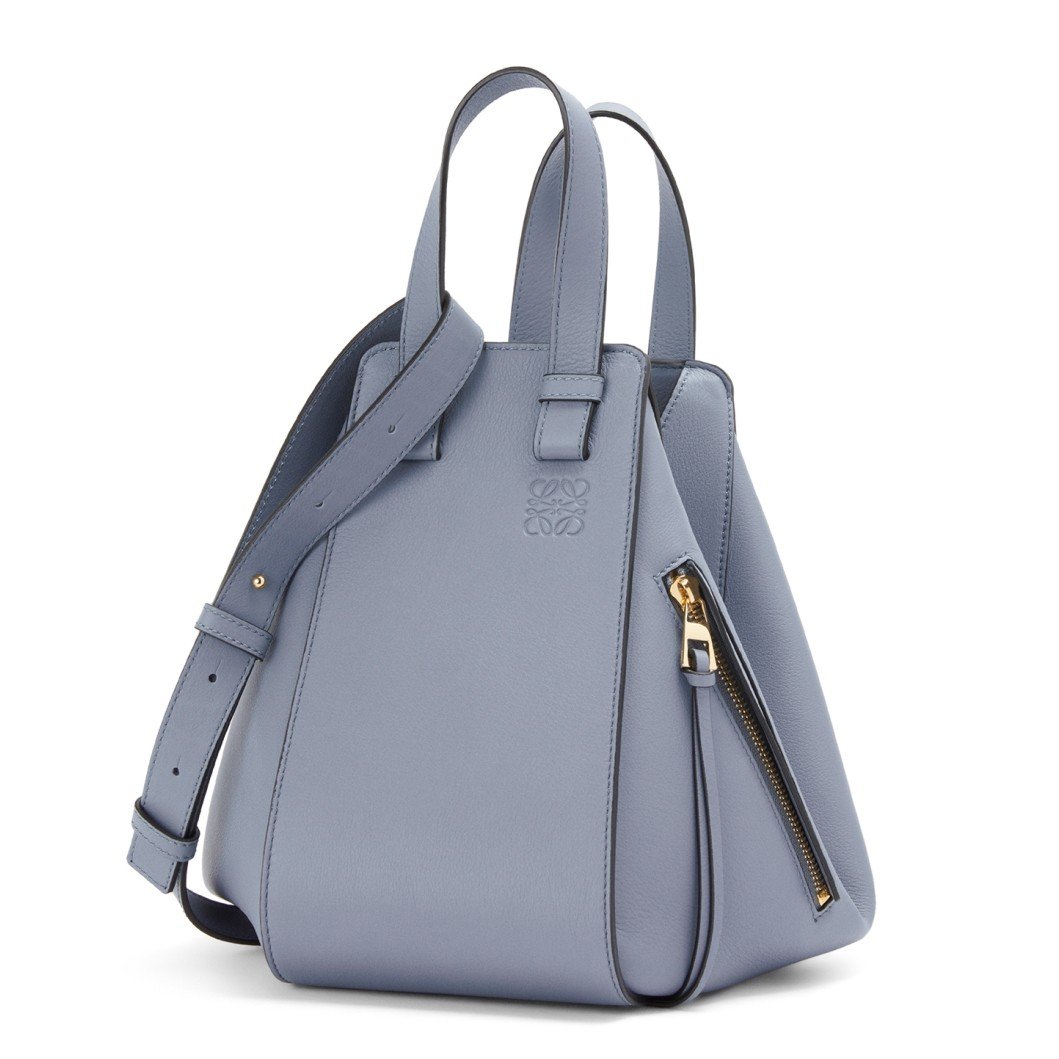 Loewe Small Hammock Bag In Atlantic Blue Calfskin