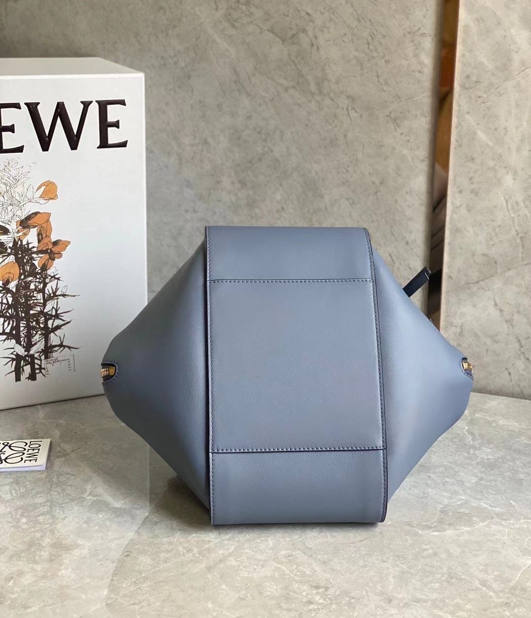 Loewe Small Hammock Bag In Atlantic Blue Calfskin