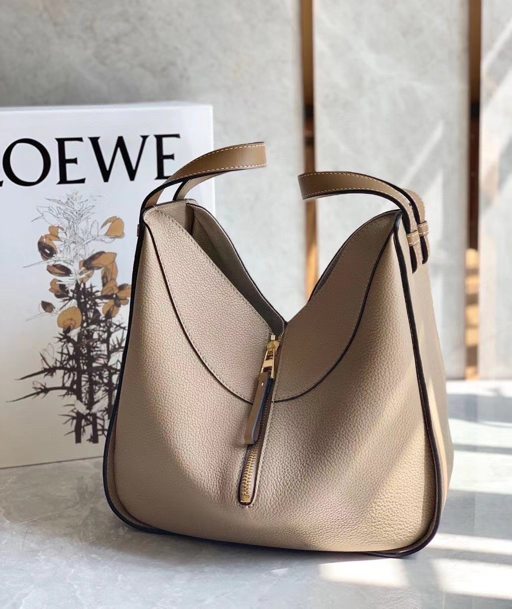 Loewe Small Hammock Bag In Sand Grained Leather