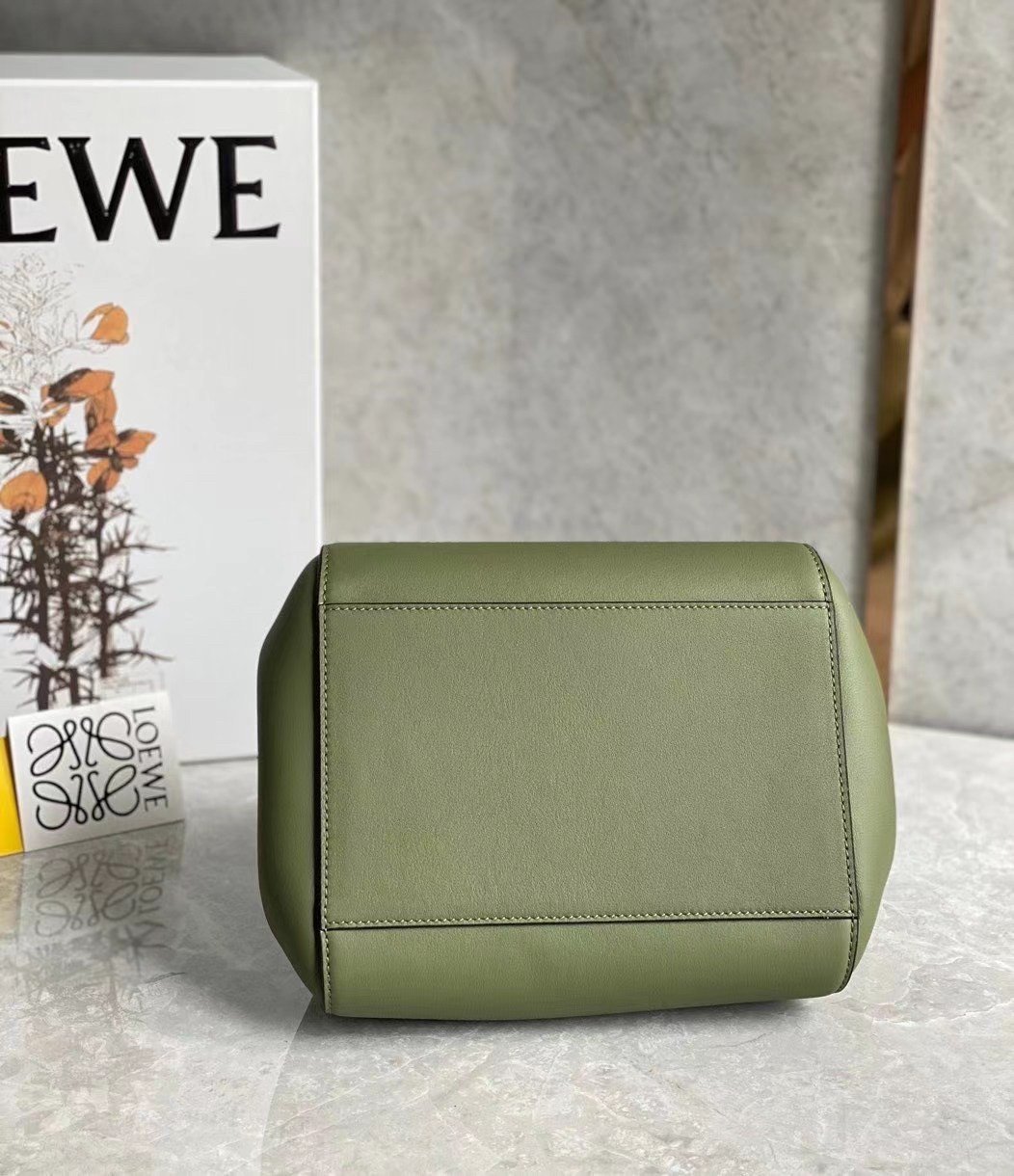 Loewe Hammock Nugget Bag In Avocado Green Calfskin