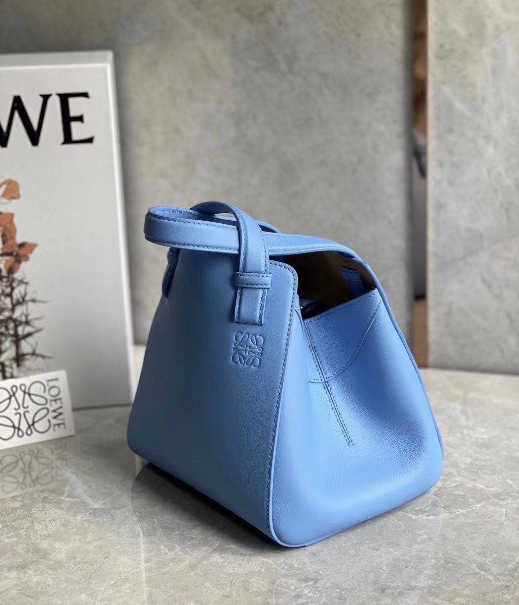 Loewe Hammock Nugget Bag In Celestine Blue Calfskin