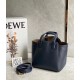 Loewe Hammock Nugget Bag In Navy Blue Calfskin