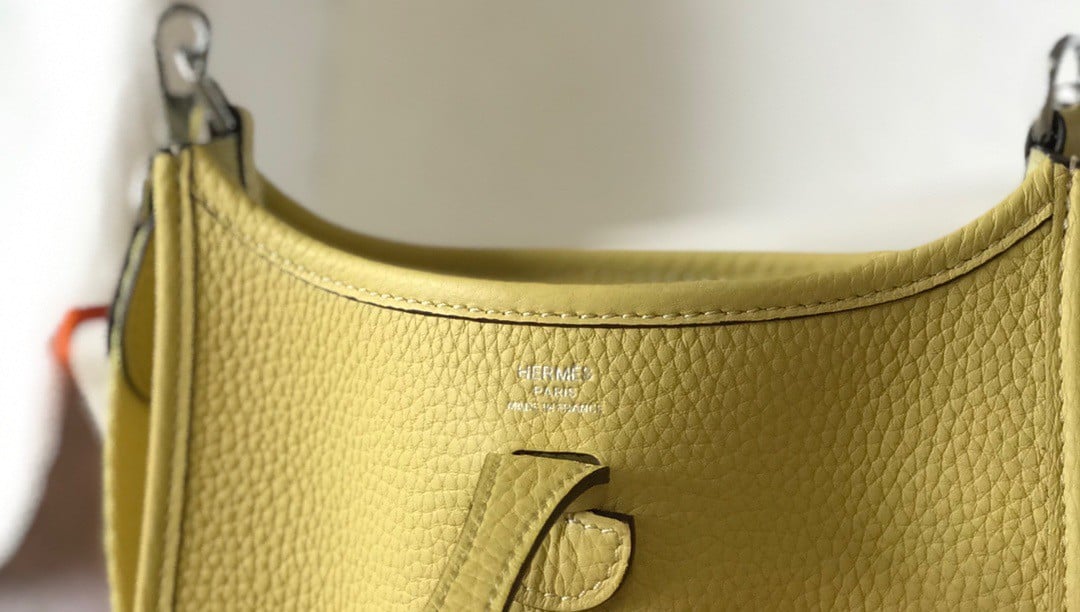 Hermes Evelyne III Mini Bag In Jaune Poussin Clemence Leather