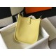 Hermes Evelyne III Mini Bag In Jaune Poussin Clemence Leather