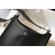 Hermes Evelyne III Mini Bag In Black Clemence Leather