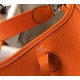 Hermes Evelyne III Mini Bag In Orange Clemence Leather