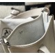 Hermes Evelyne III Mini Bag In Pearl Grey Clemence Leather